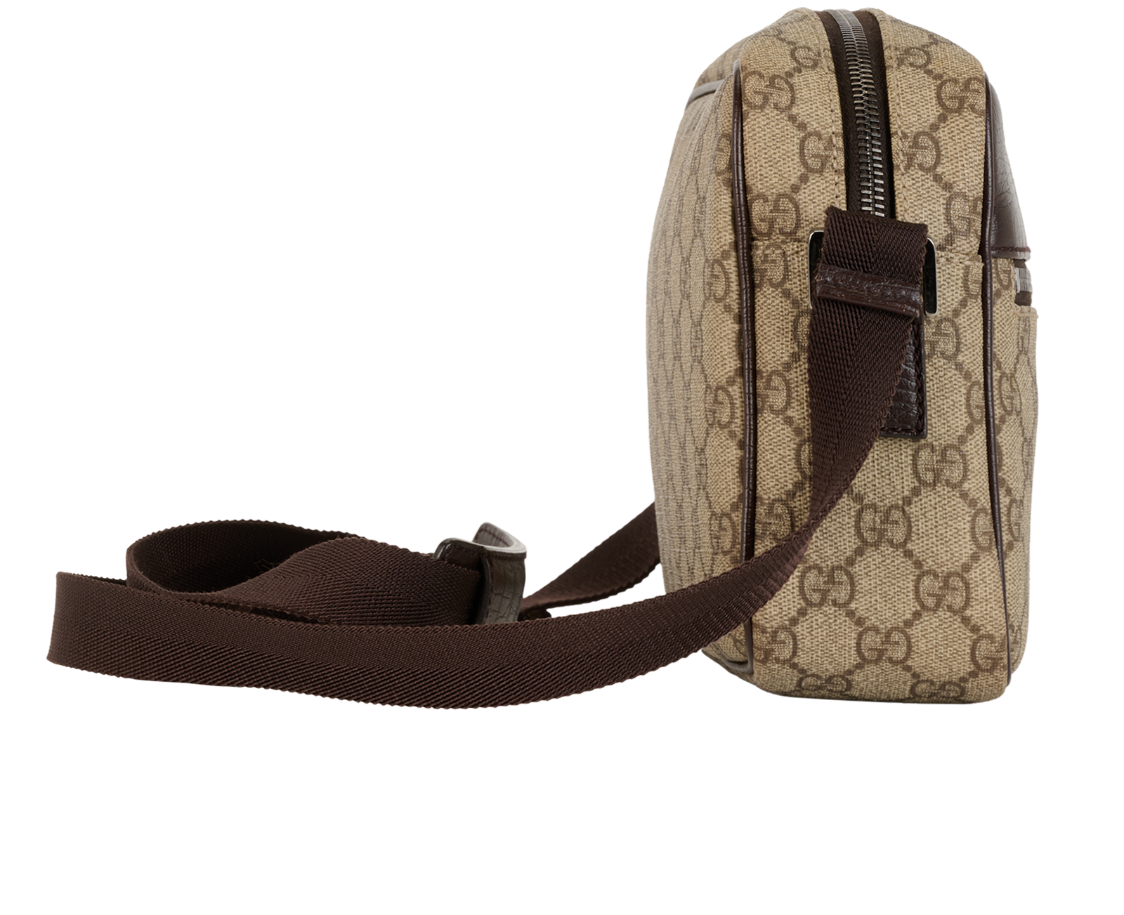 GG Supreme Crossbody, &pound;550, Handbags, Beige/Brown, Canvas, Side view